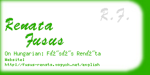 renata fusus business card
